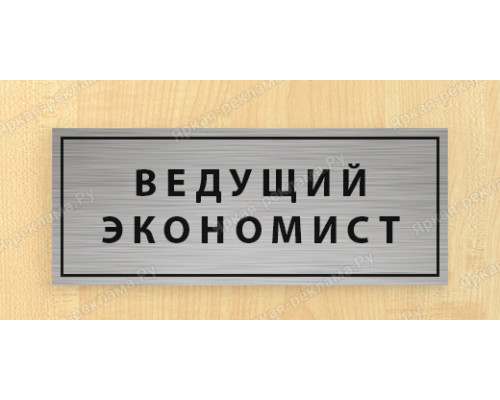 Табличка «Ведущий экономист»